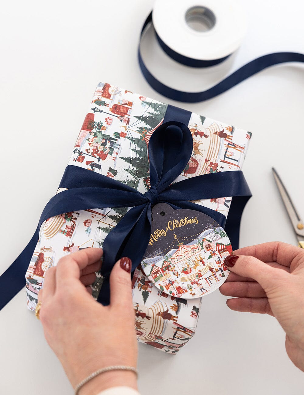 Navy Luxury Satin Ribbon - 30 meters