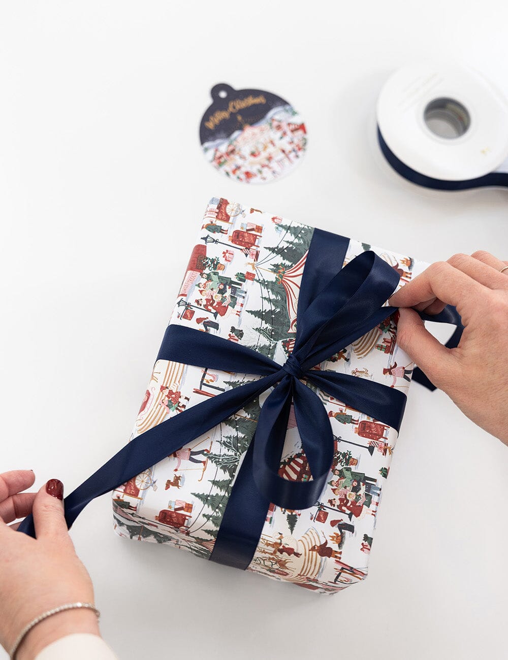 Navy Luxury Satin Ribbon - 30 meters