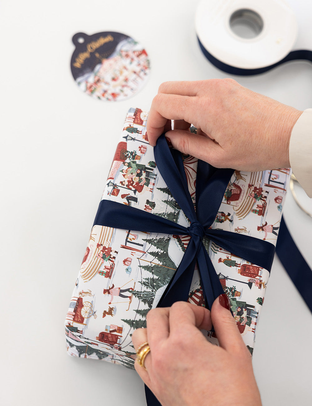 Navy Luxury Satin Ribbon