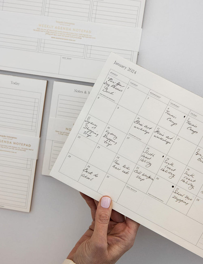 2024 Monthly Fridge Magnetic Calendar Calendars Bespoke Letterpress 