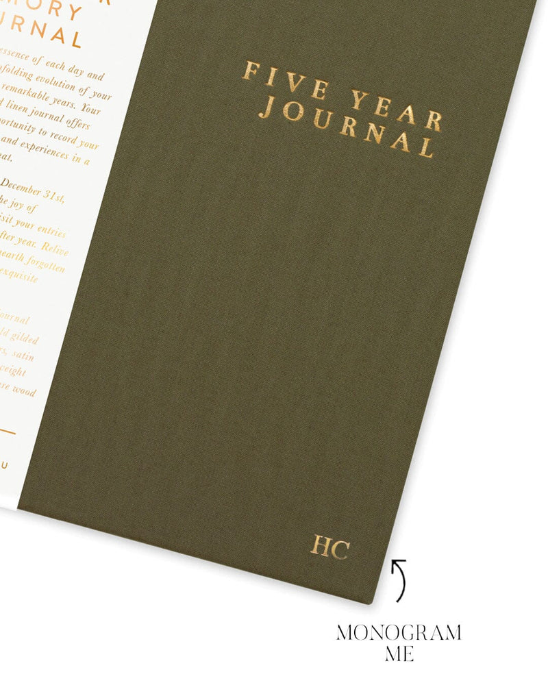 Olive 5 Year Journal Journals Bespoke Letterpress 