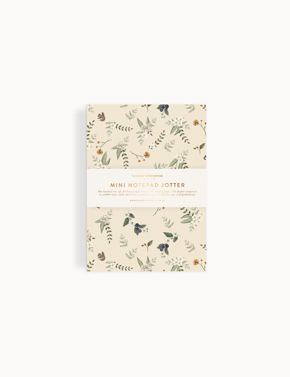 Button Fern Notepad Mini Jotter Jotters Bespoke Letterpress 