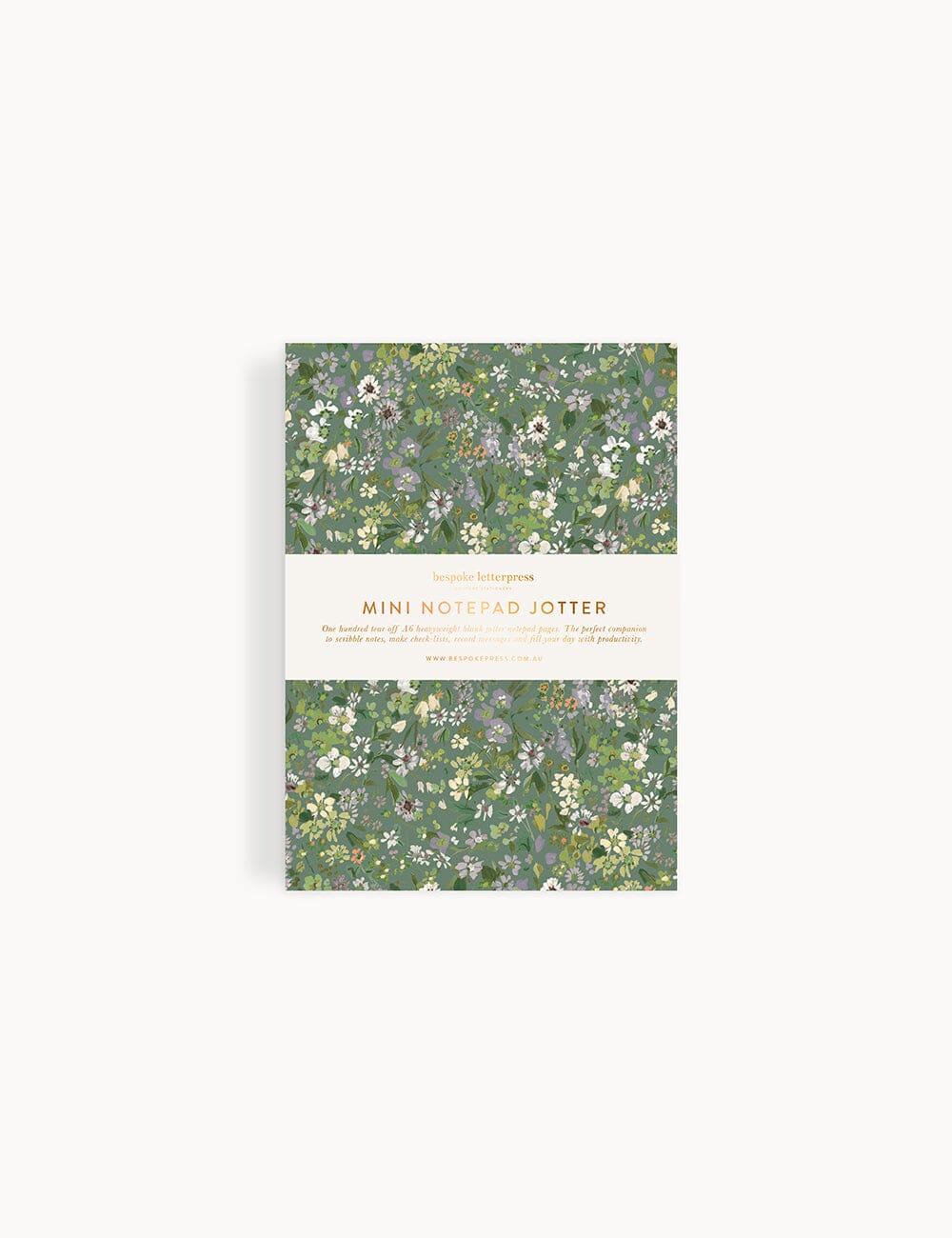 Summer Perennials Notepad Mini Jotter Jotters Bespoke Letterpress 