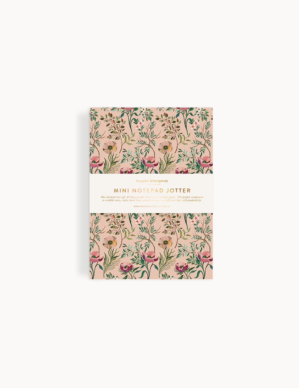 Dancing Poppies Notepad Mini Jotter Jotters Bespoke Letterpress 