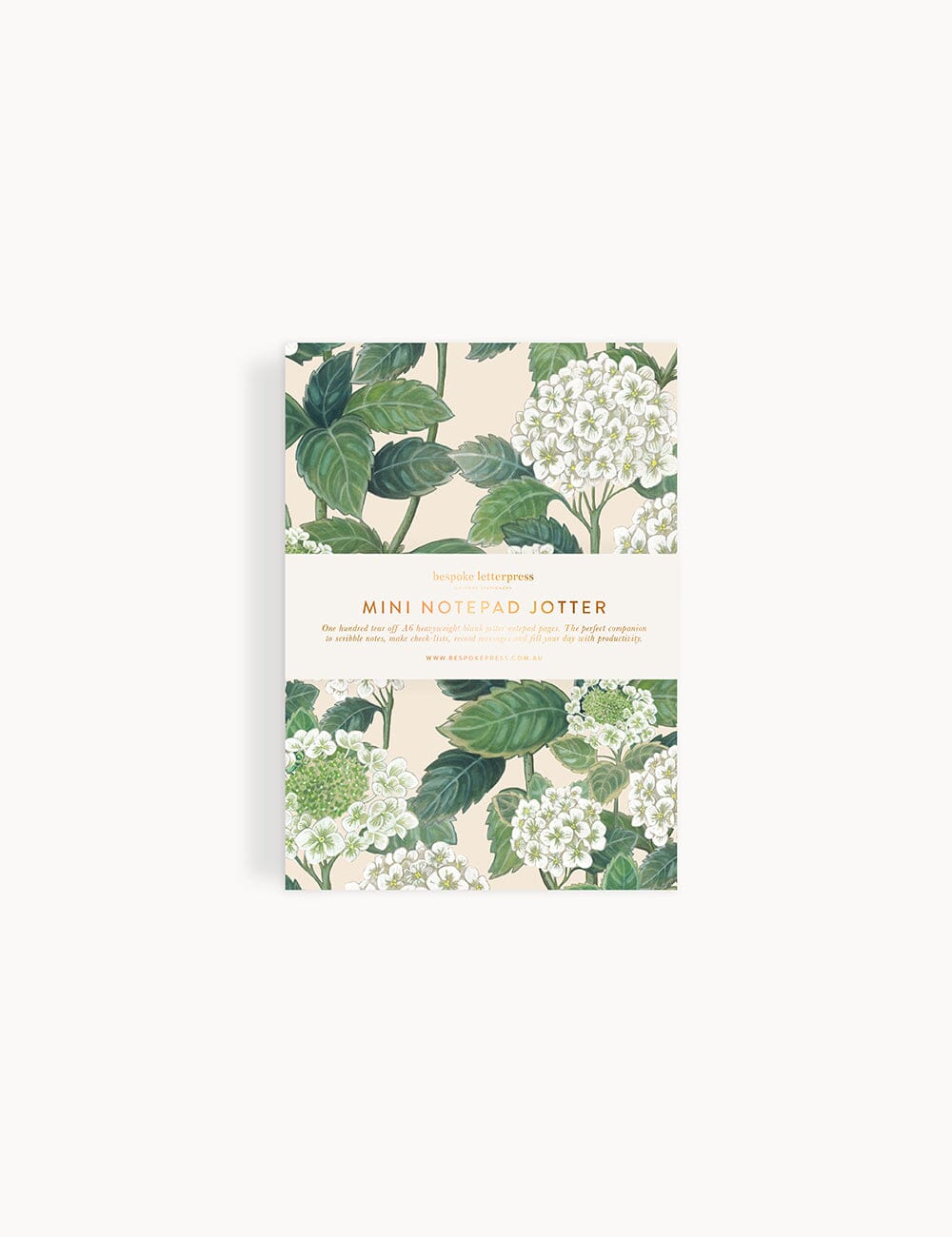 Hydrangea Notepad Mini Jotter Jotters Bespoke Letterpress 