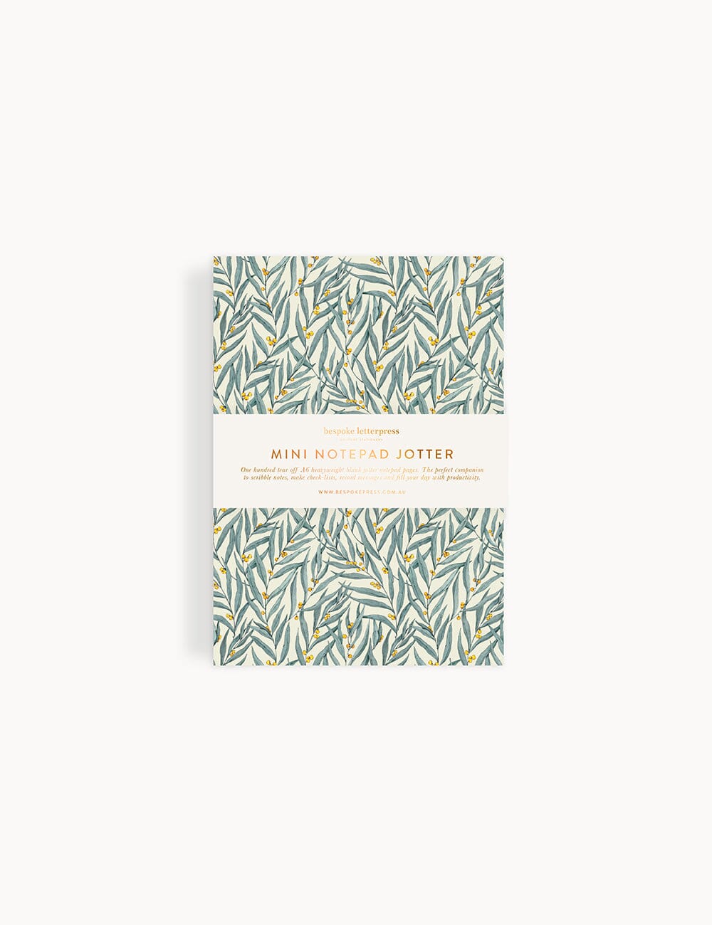 Mini Golden Wattle Jotter Jotters Bespoke Letterpress 