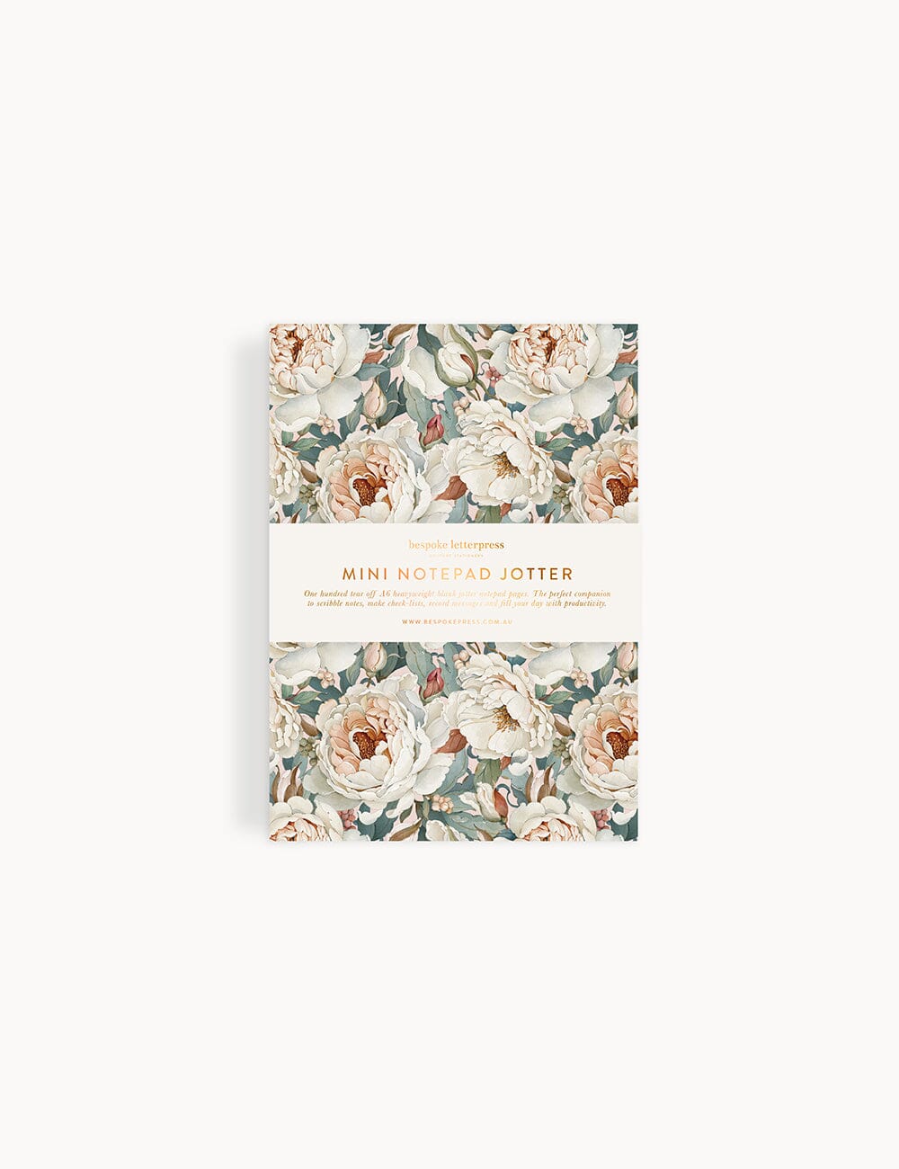Mini Heritage Roses Jotter Jotters Bespoke Letterpress 