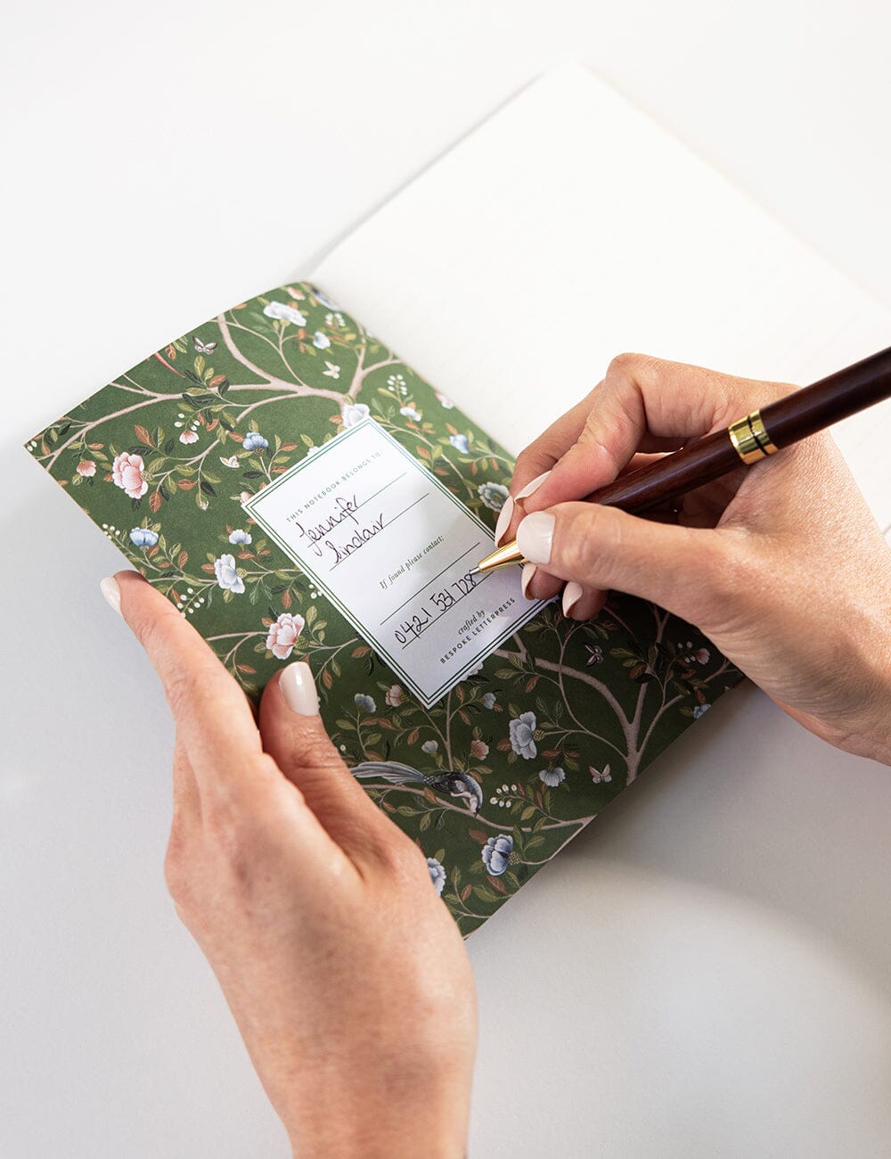 Pocket Notebook - Camellia Tree (Lined) Notebooks Bespoke Letterpress 