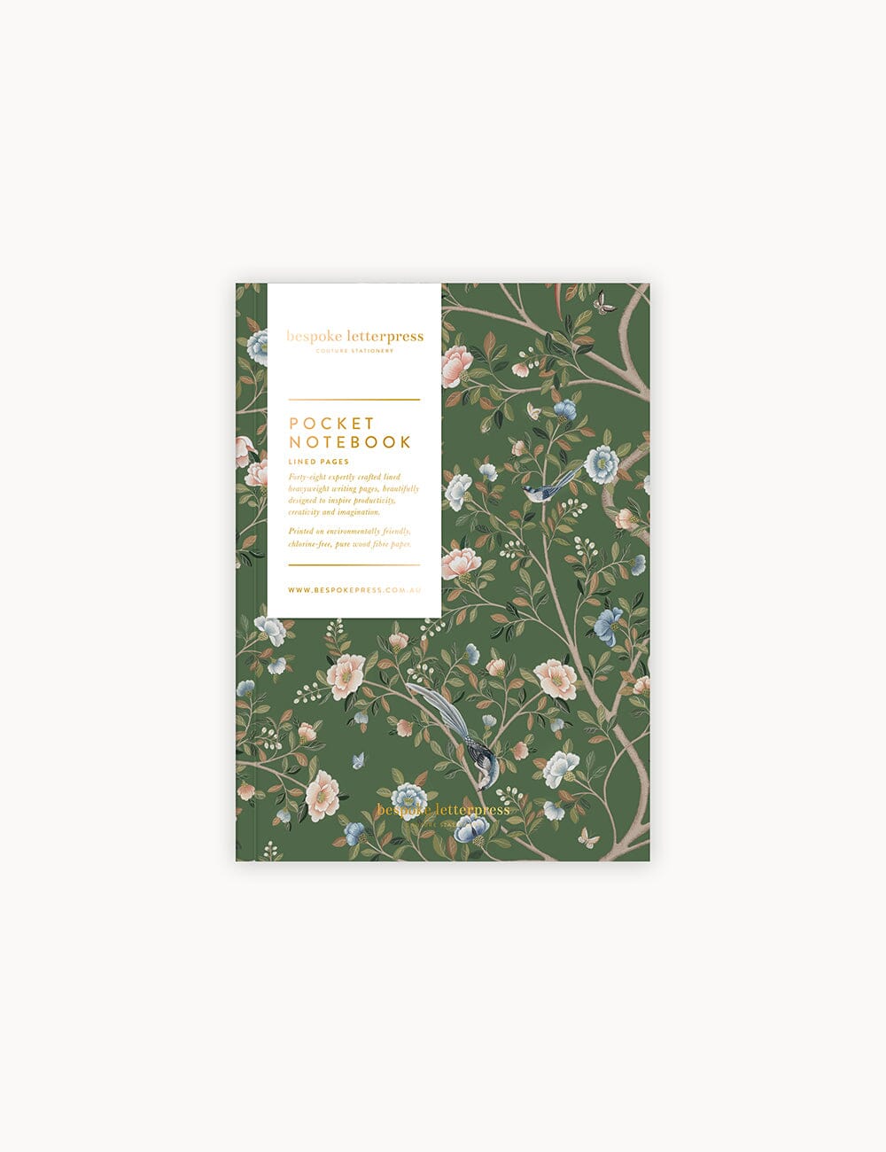 Pocket Notebook - Camellia Tree (Lined) Notebooks Bespoke Letterpress 