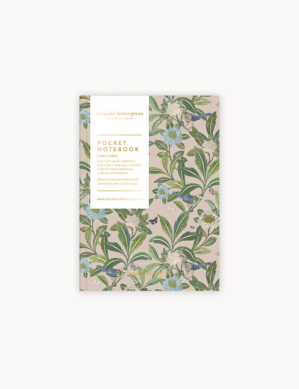 Pocket Notebook - Summer Garden (Lined) Notebooks Bespoke Letterpress 