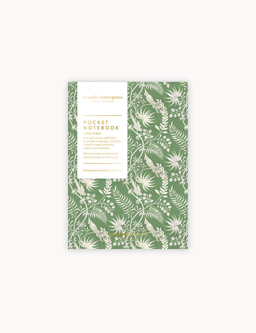 Pocket Notebook - Jardin Tropical (Lined) Notebooks Bespoke Letterpress 