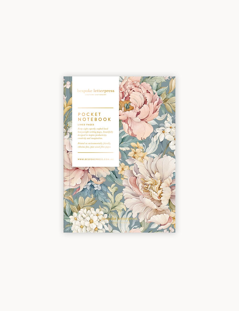 Pocket Notebook - Regency Blooms Notebooks Bespoke Letterpress 