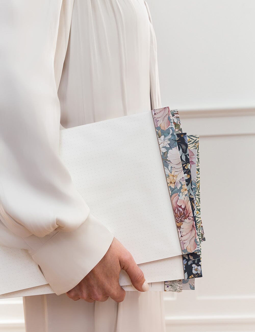 A4 Notepad Grid - Regency Blooms