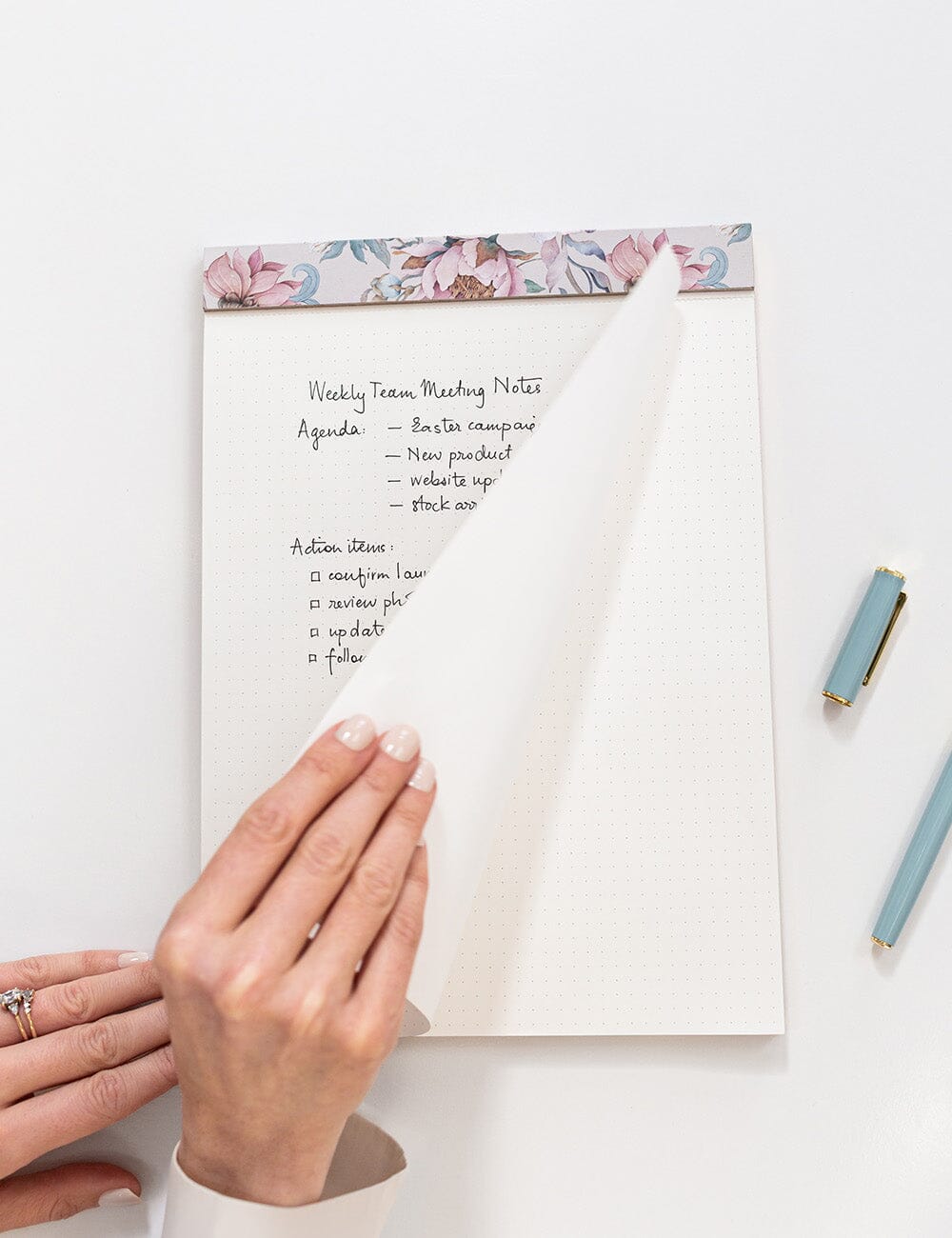 A4 Notepad Grid - Ashbourne Garden