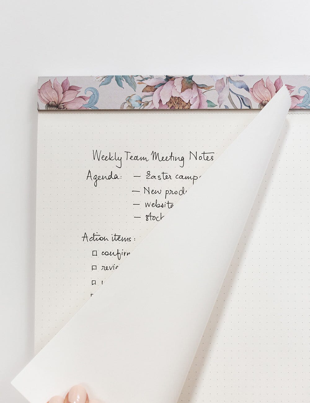 A4 Notepad Grid - Ashbourne Garden