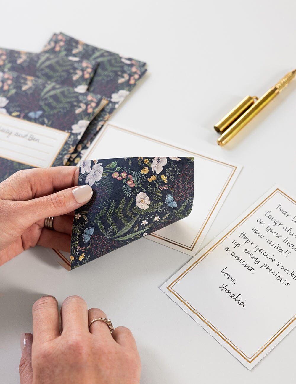 Dusk In Bloom 4pk Notecard Set