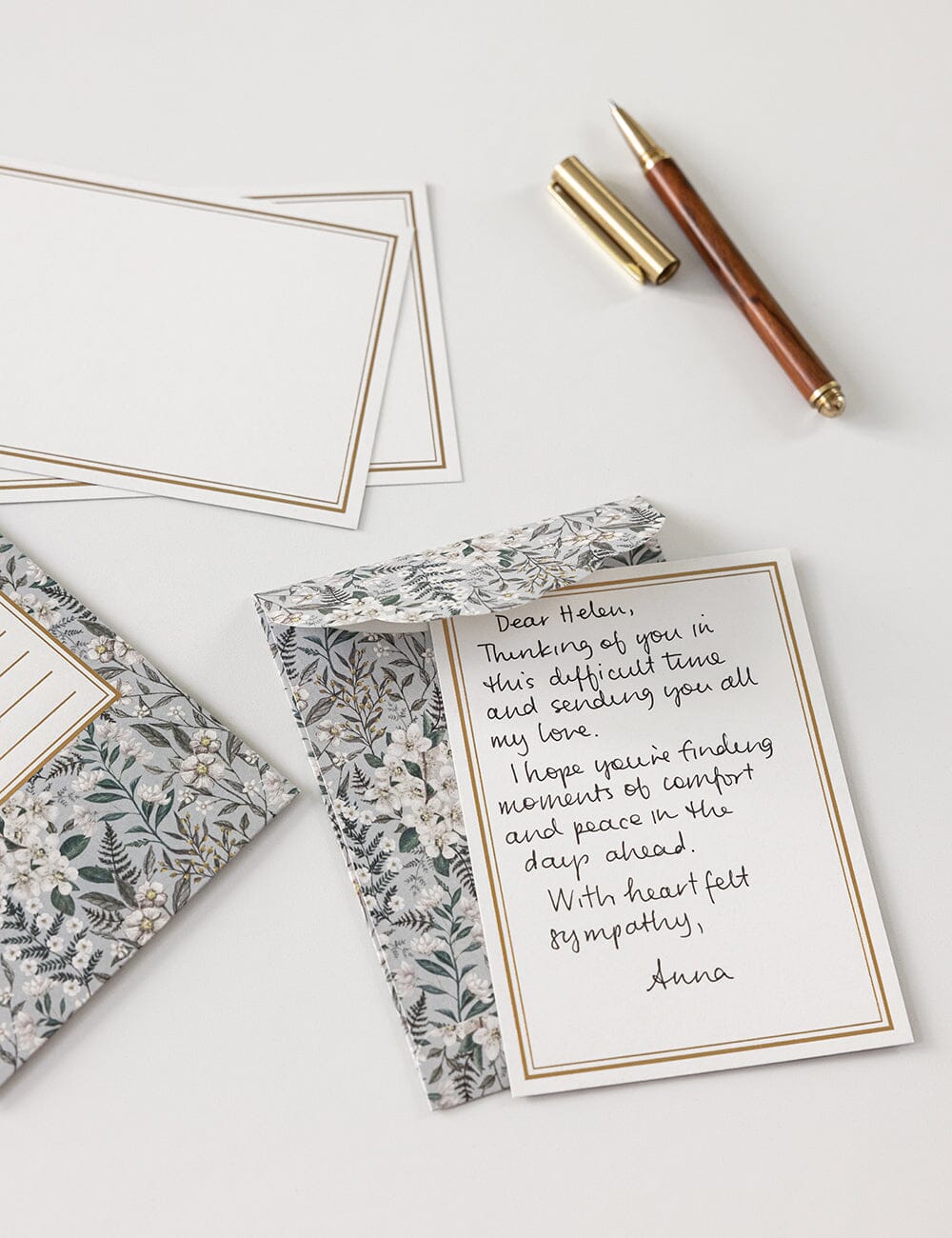 Ivory Garden 4pk Notecard Set