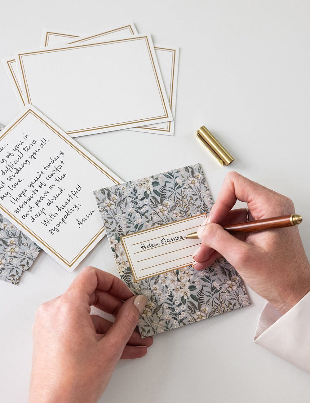 Ivory Garden 4pk Notecard Set Notecards Bespoke Letterpress 