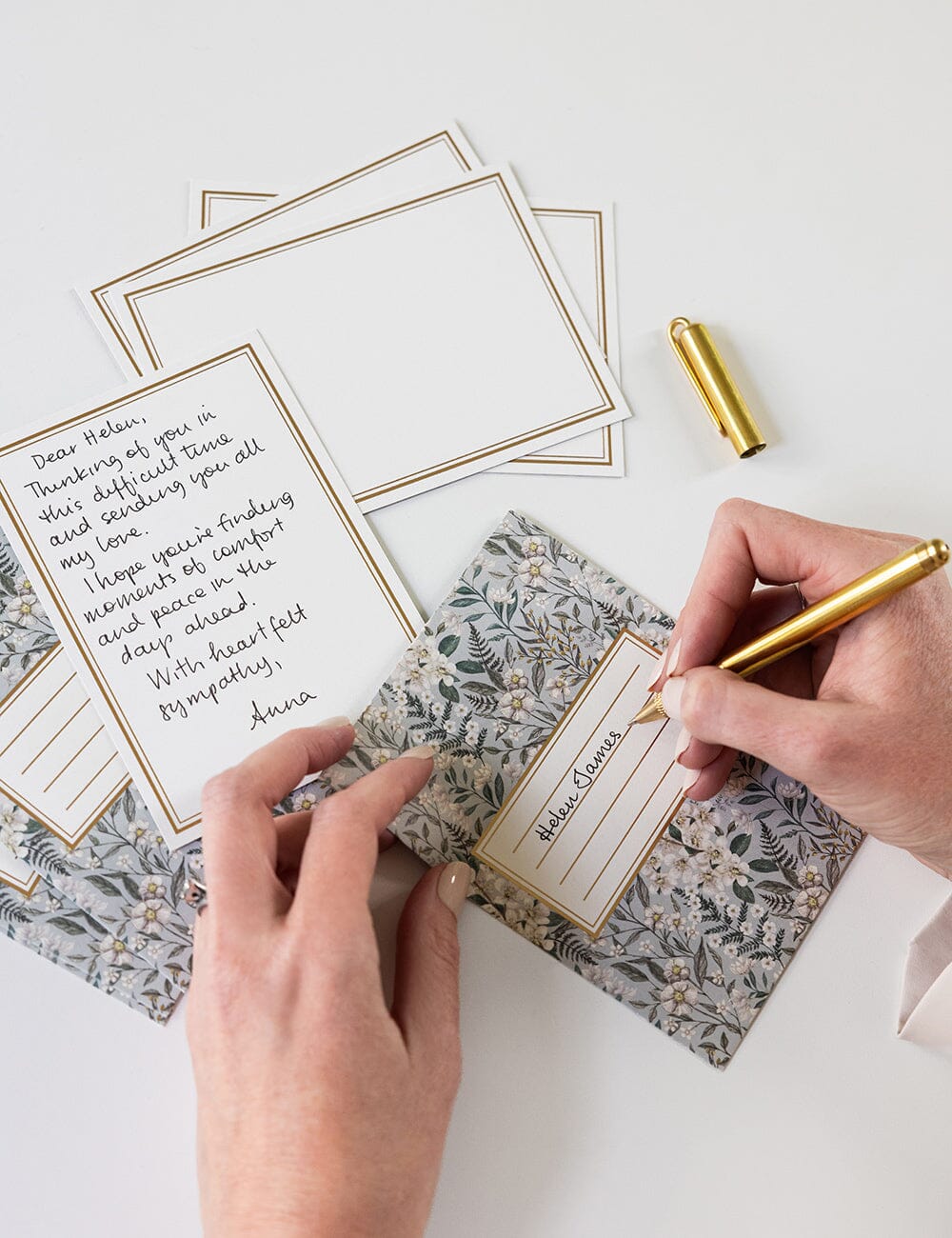 Ivory Garden 4pk Notecard Set Notecards Bespoke Letterpress 