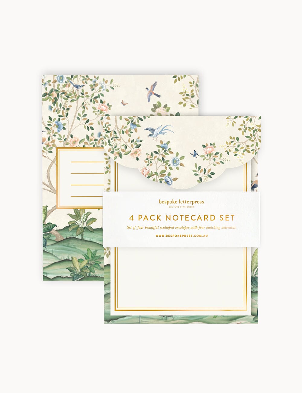Spring Landscape 4pk Notecard Set Notecards Bespoke Letterpress 