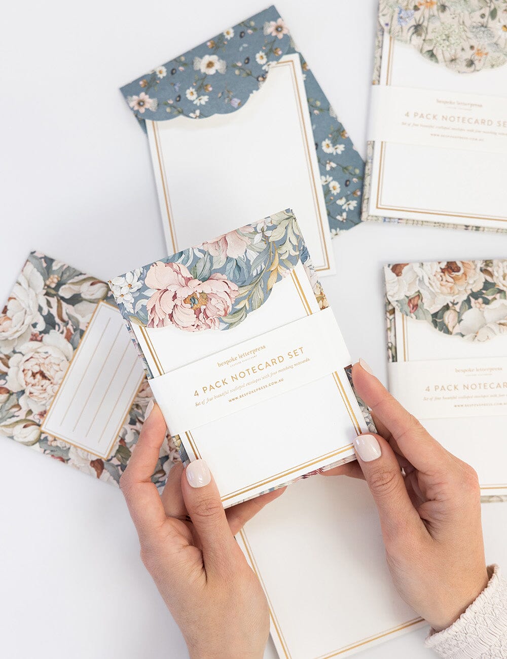 Regency Blooms 4pk Notecard Set