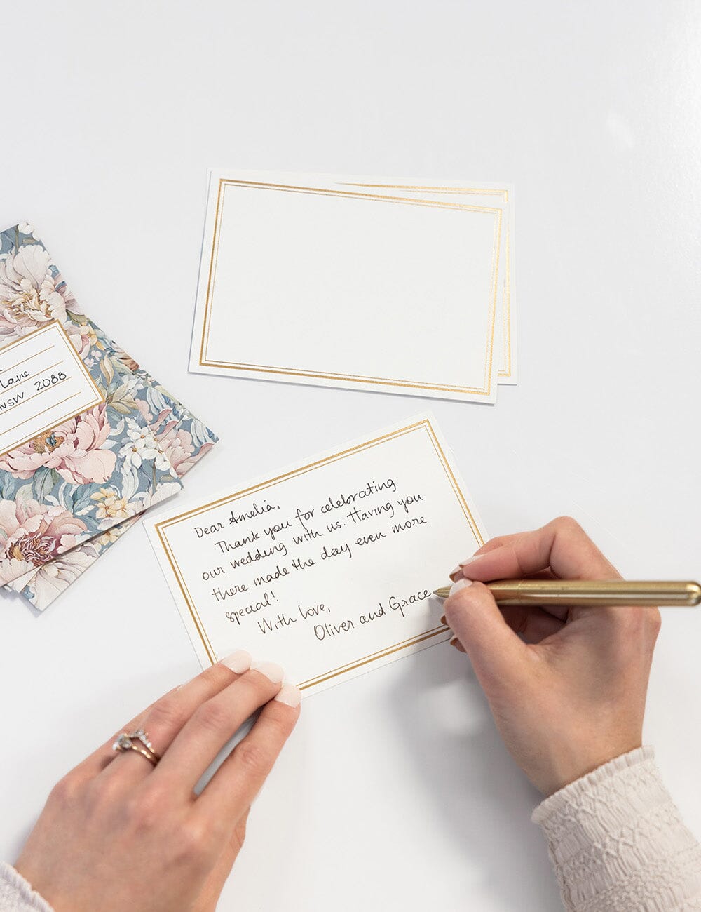 Regency Blooms 4pk Notecard Set
