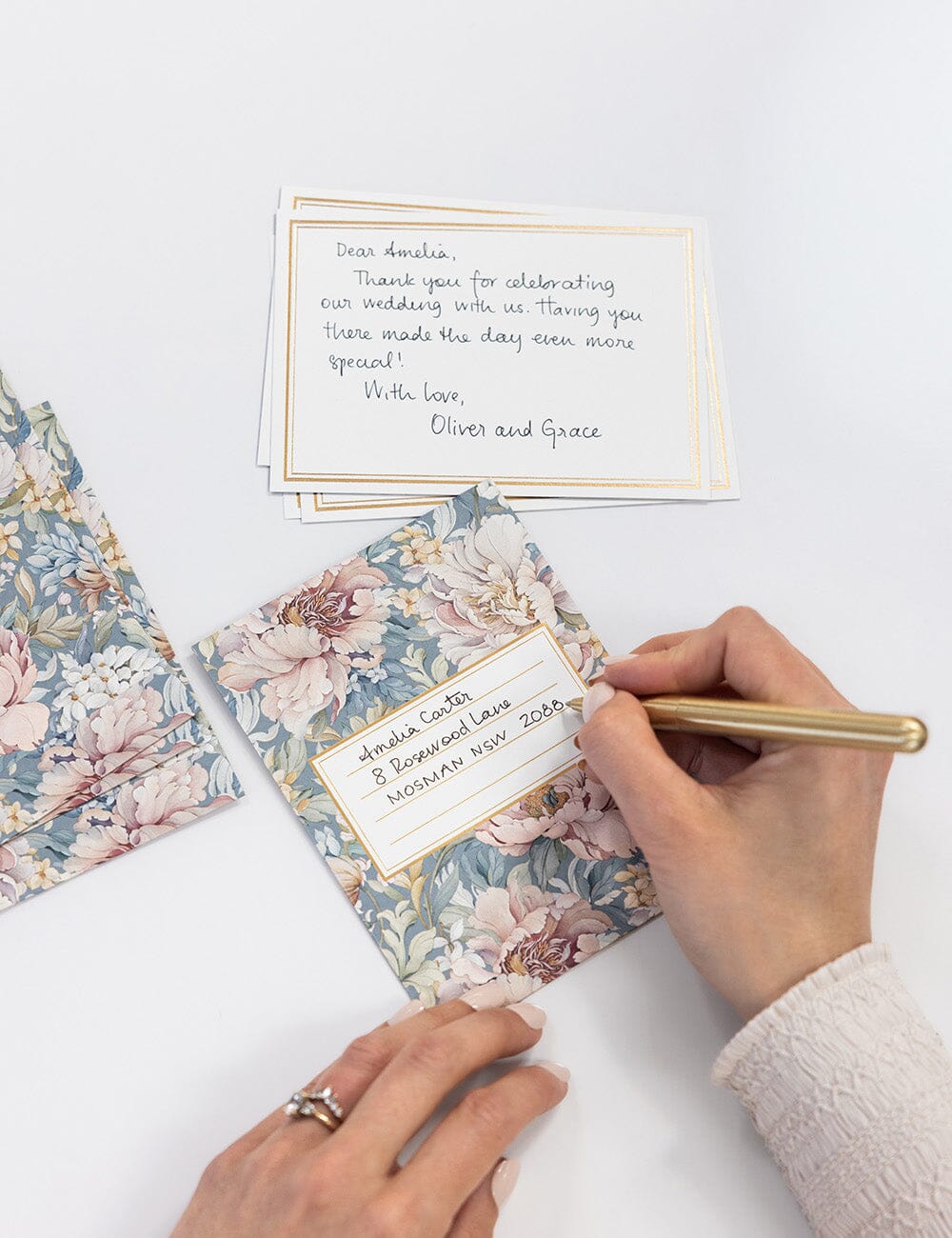 Regency Blooms 4pk Notecard Set