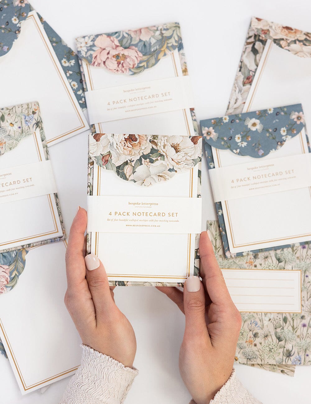 Heritage Roses 4pk Notecard Set