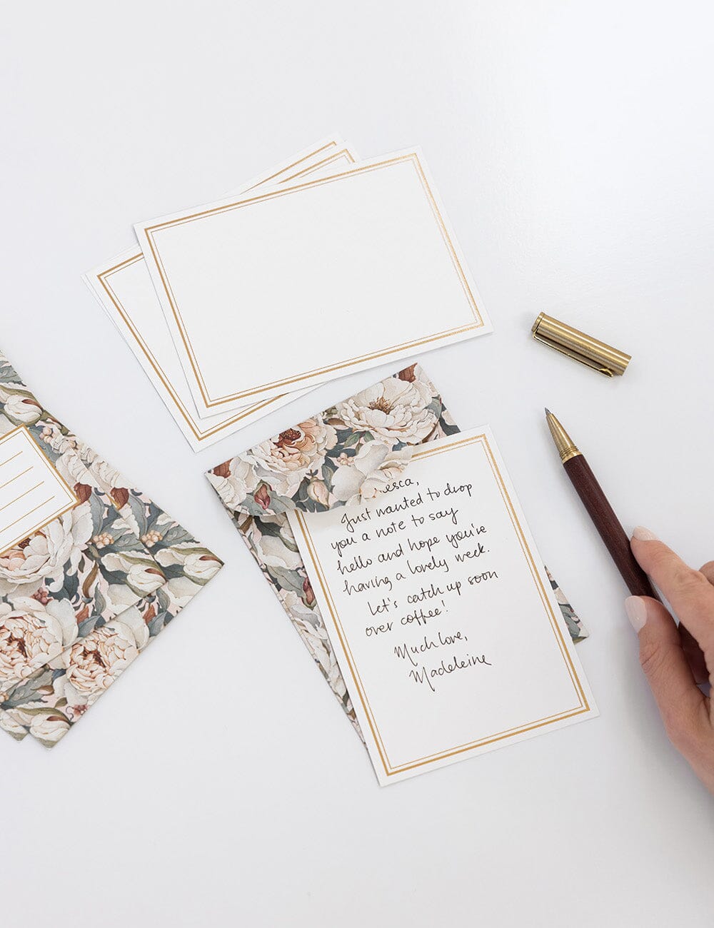 Heritage Roses 4pk Notecard Set