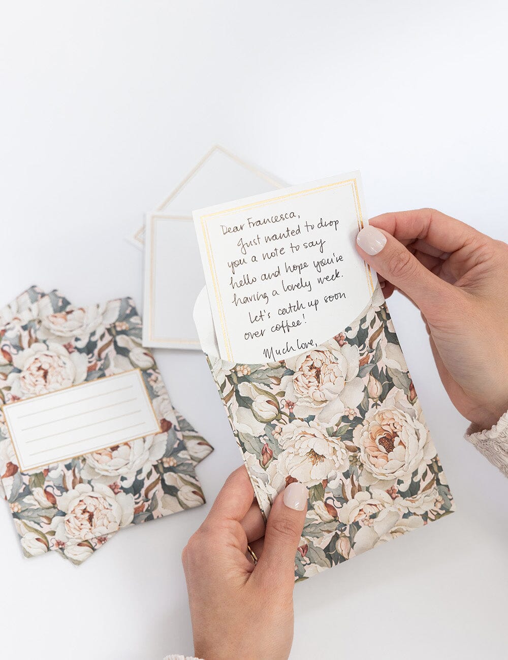 Heritage Roses 4pk Notecard Set