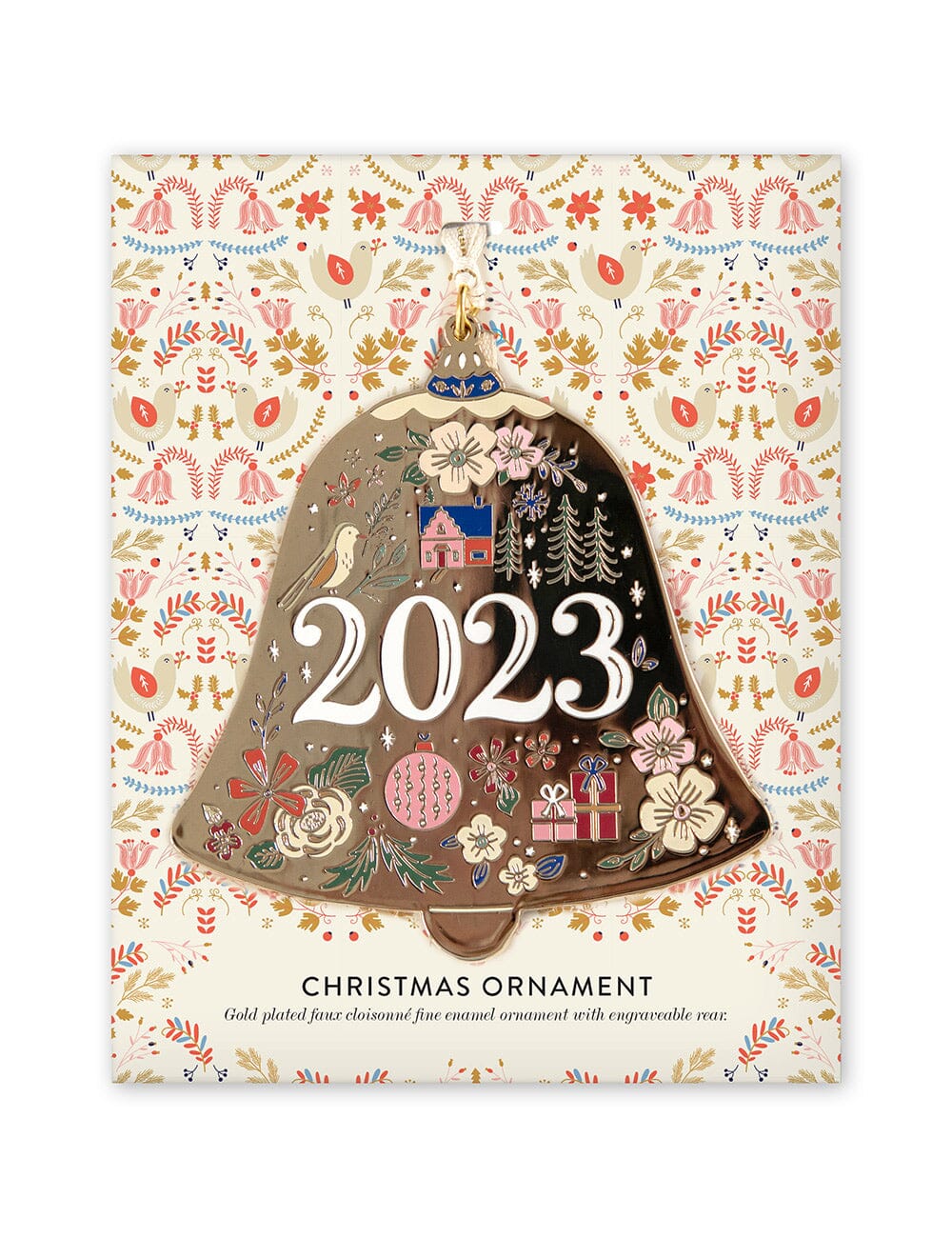 Fine Enamel Christmas Ornament - 2023 Bell