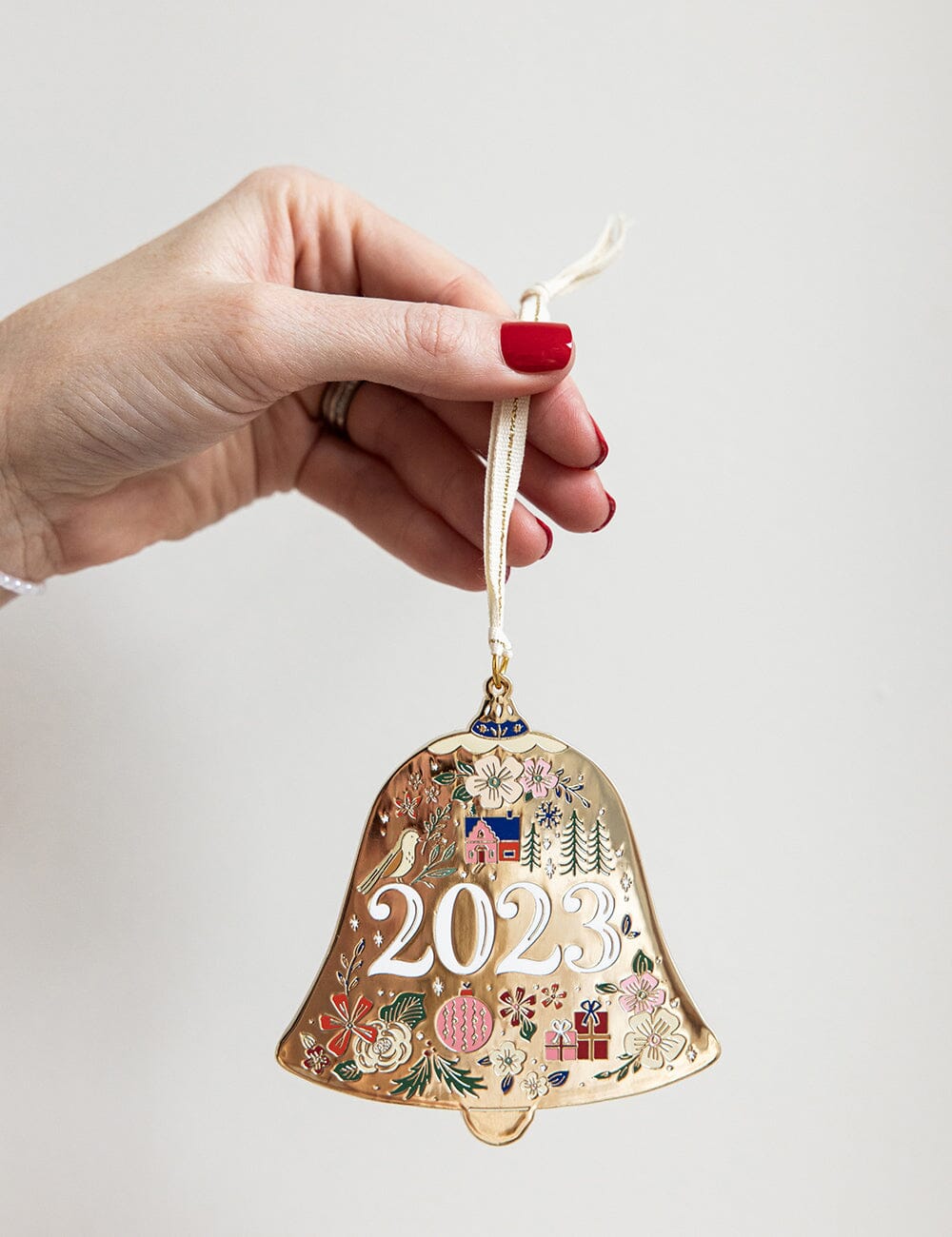 Fine Enamel Christmas Ornament - 2023 Bell