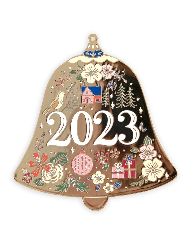 Fine Enamel Christmas Ornament - 2023 Bell