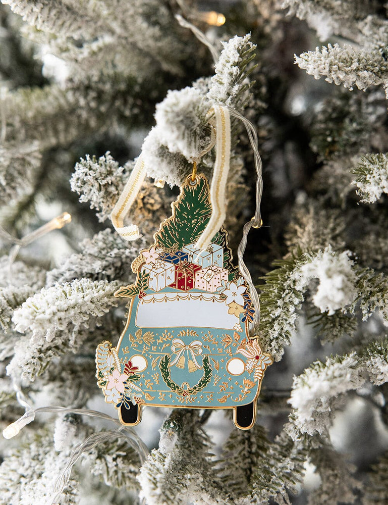 Fine Enamel Christmas Ornament - Car Christmas Ornaments Bespoke Letterpress 