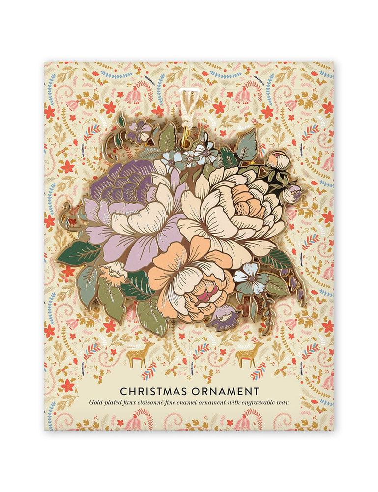 Fine Enamel Christmas Ornament - Flower Christmas Ornaments Bespoke Letterpress 