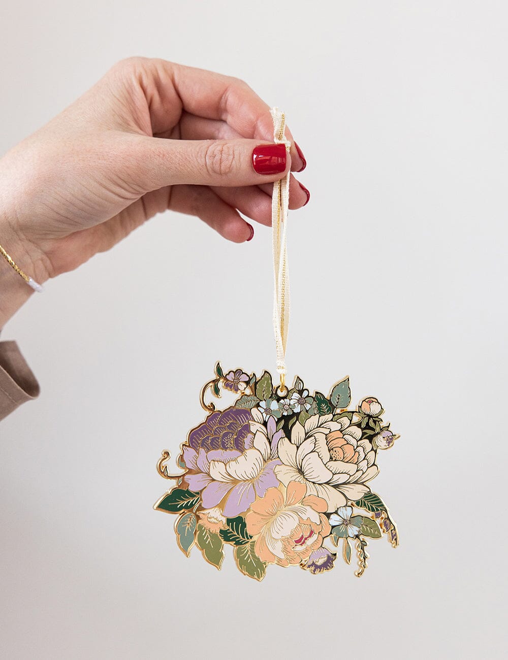 Fine Enamel Christmas Ornament - Flower