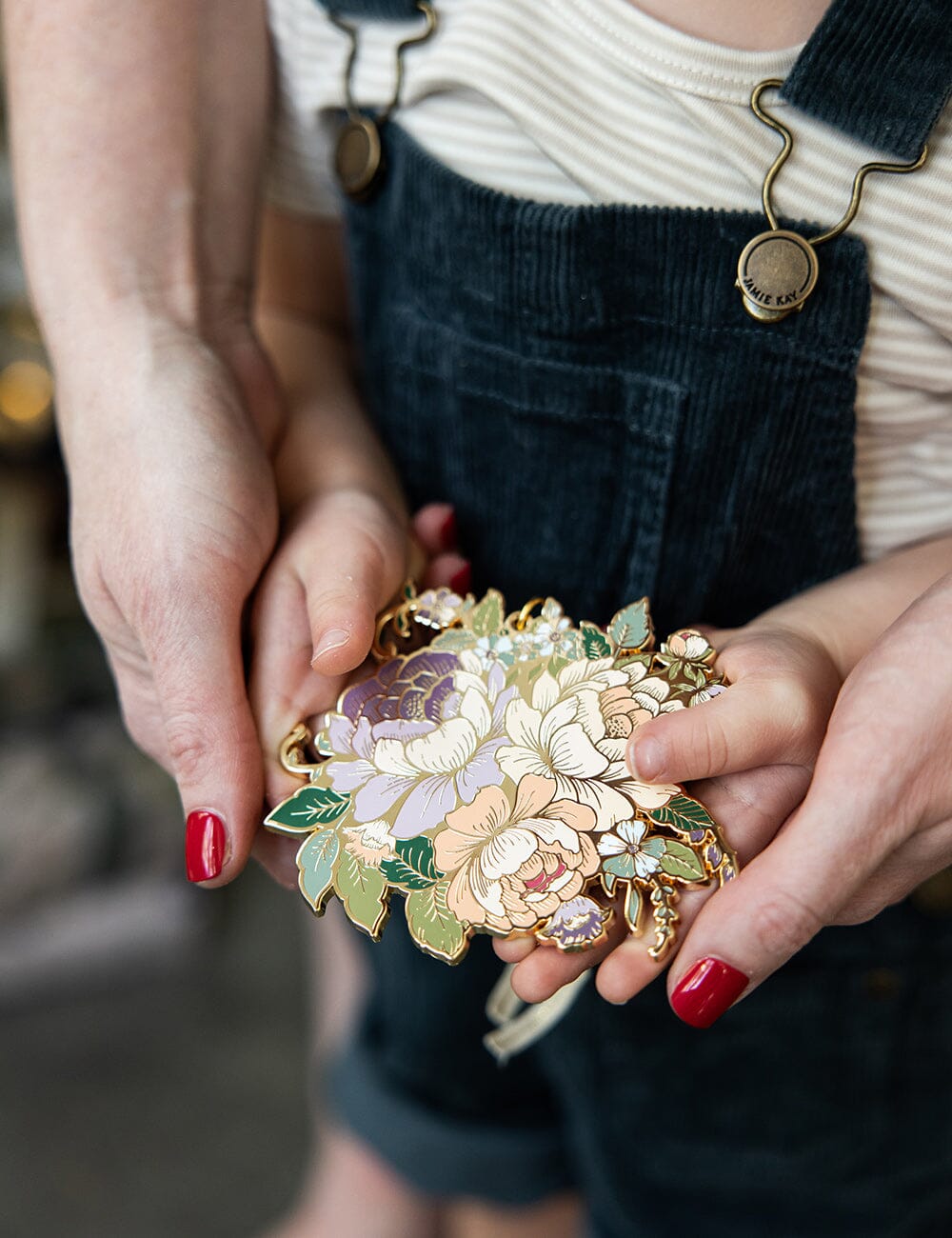 Fine Enamel Christmas Ornament - Flower