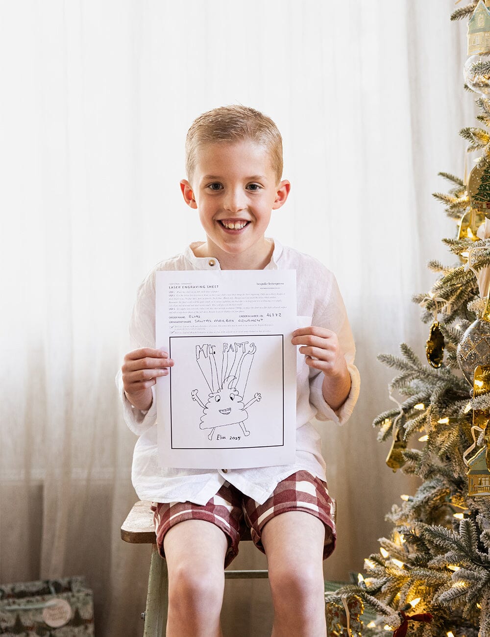 Santas Mailbox Enamel Ornament