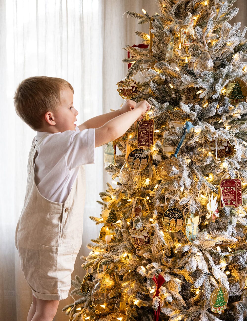 Santas Mailbox Enamel Ornament