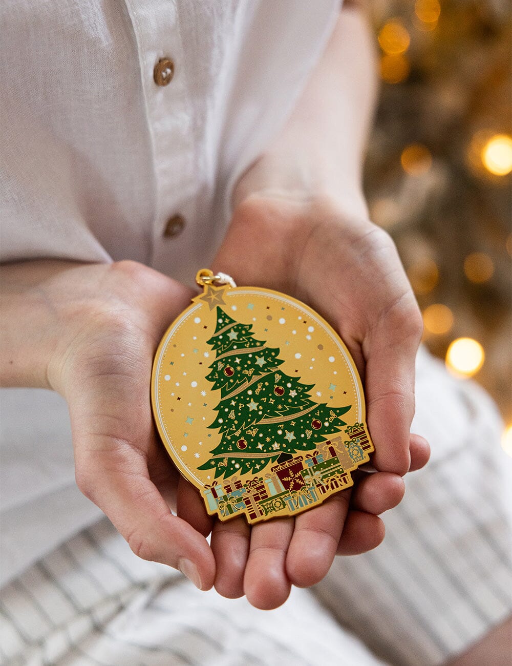 Christmas Tree Enamel Ornament
