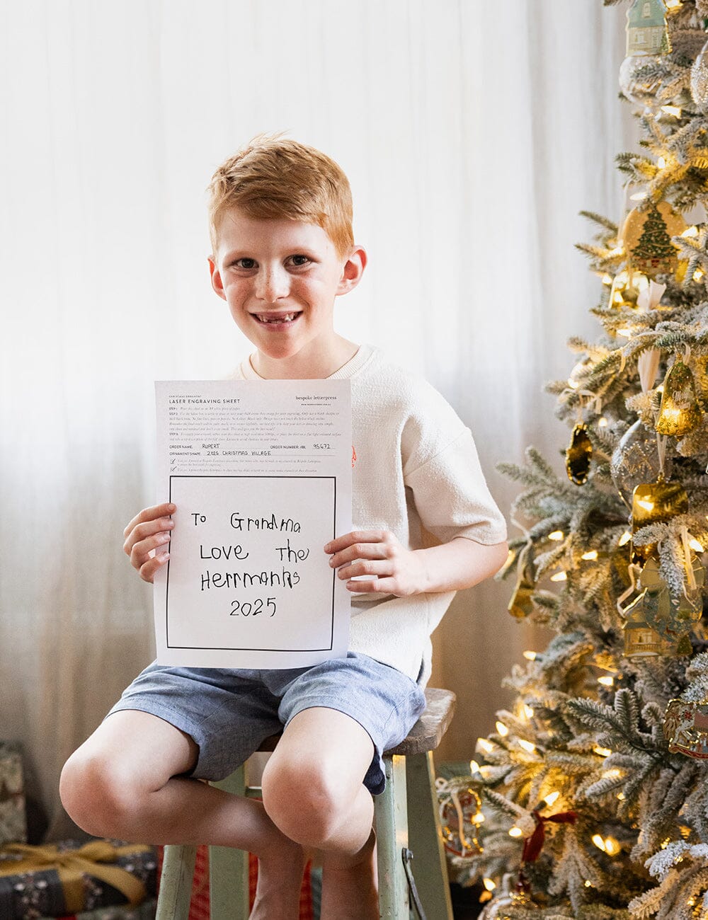 2025 Christmas Village Enamel Ornament