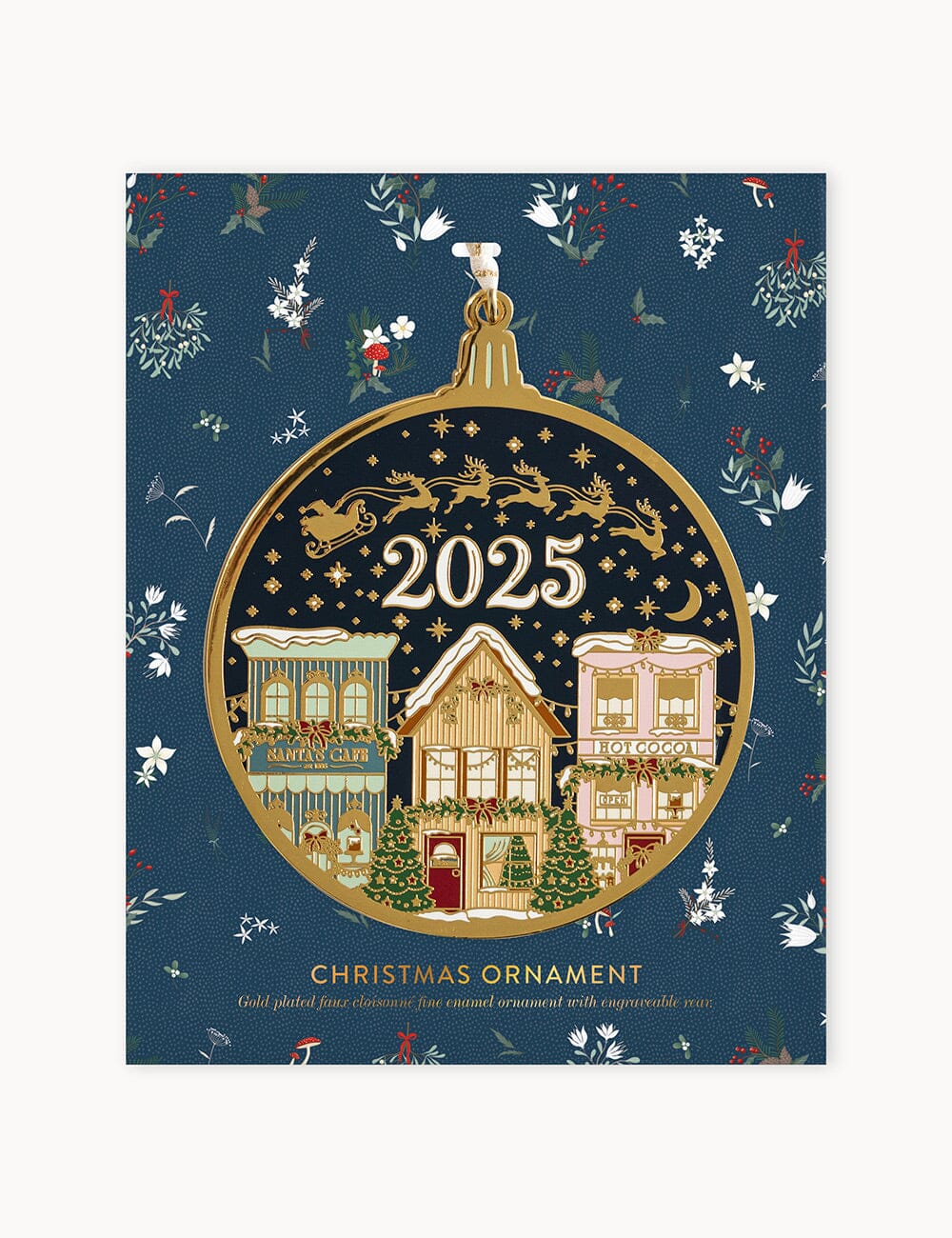 2025 Christmas Village Enamel Ornament