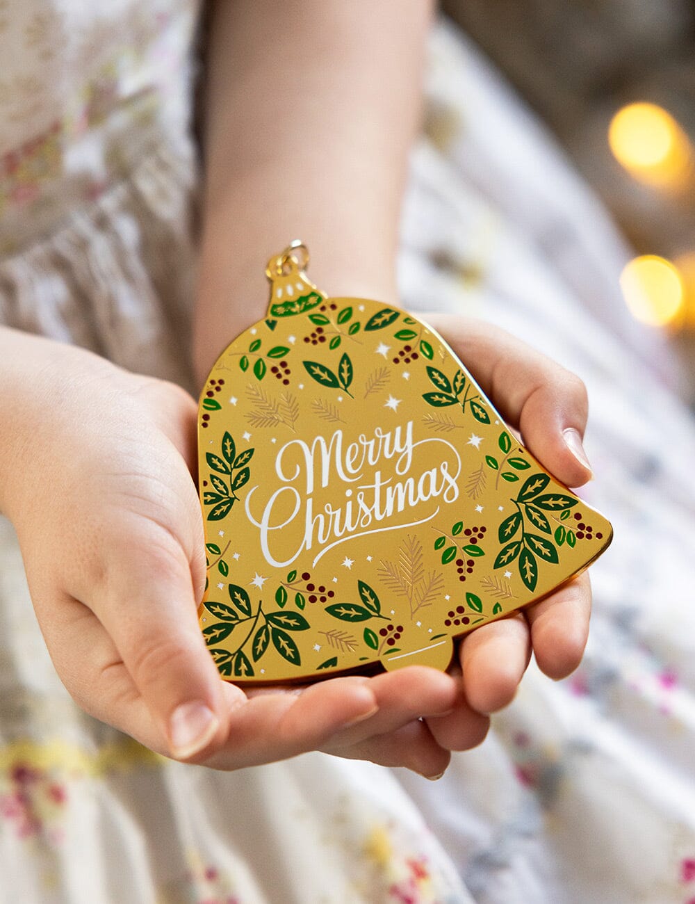 Merry Christmas Bell Enamel Ornament