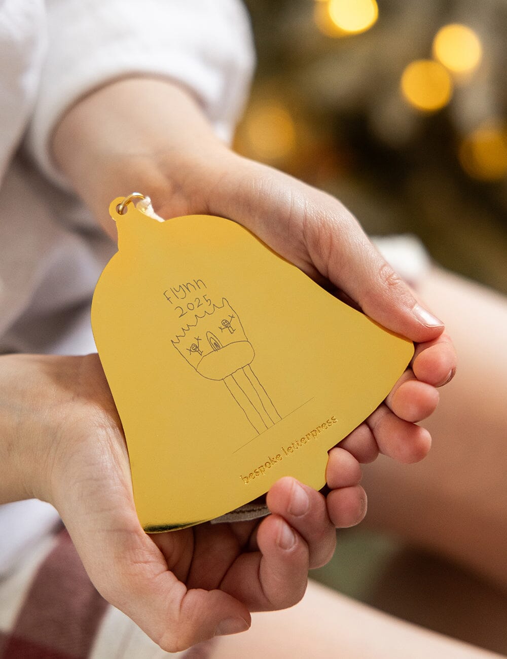 Merry Christmas Bell Enamel Ornament