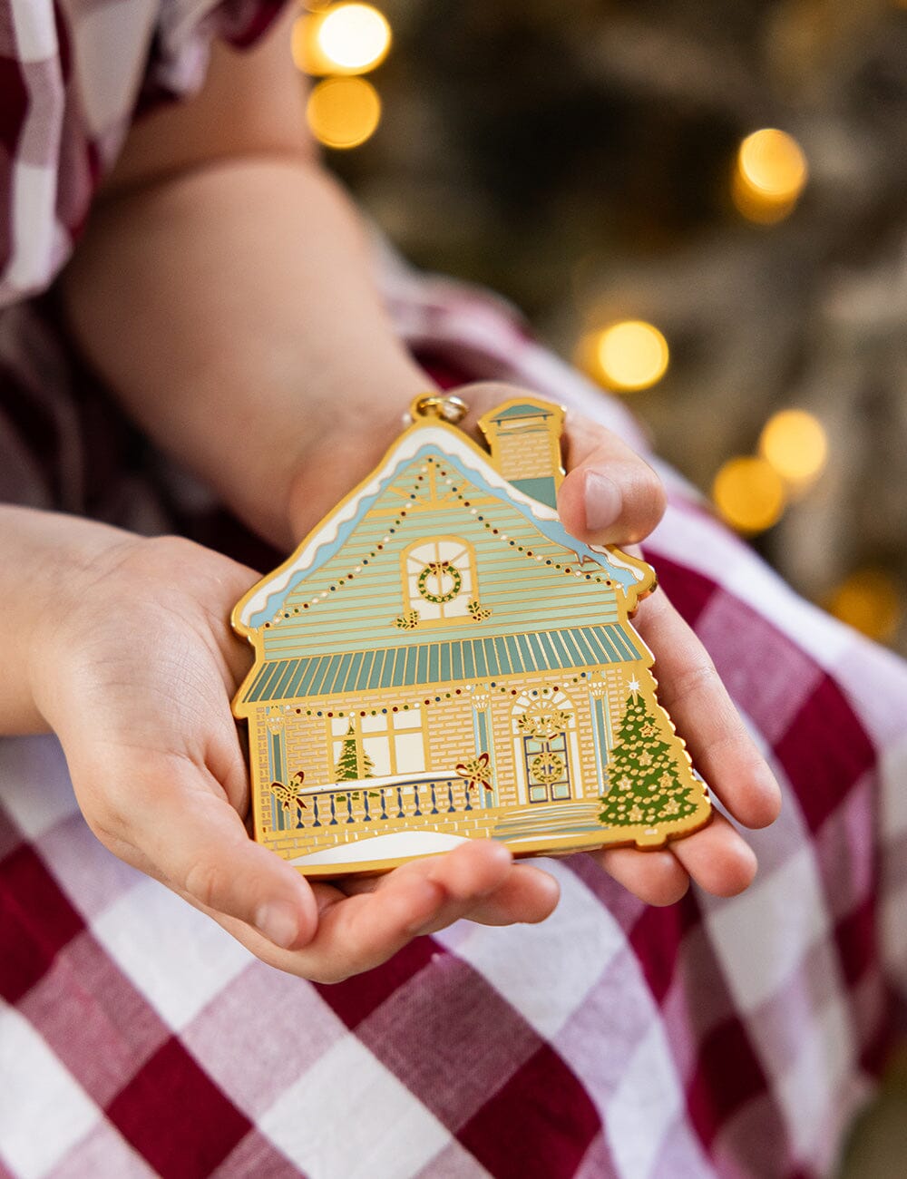 House Enamel Ornament
