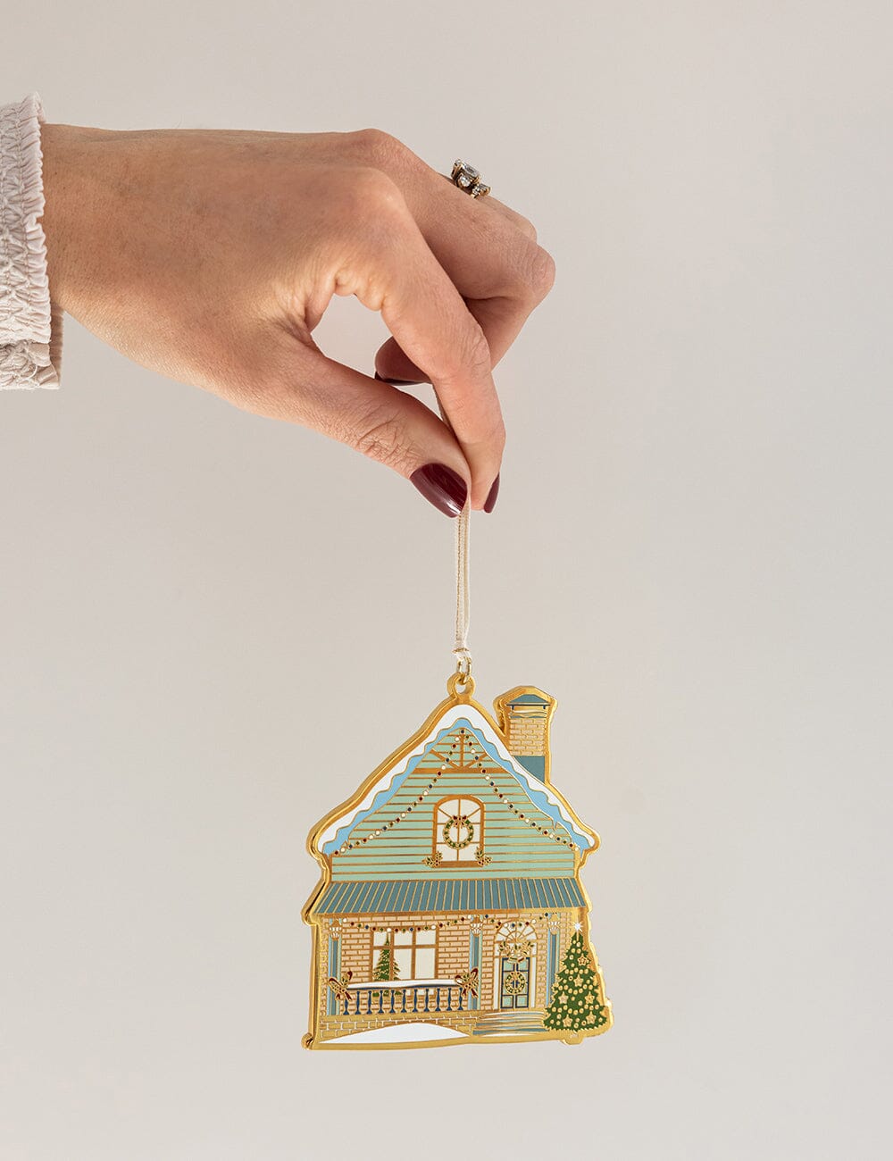 House Enamel Ornament
