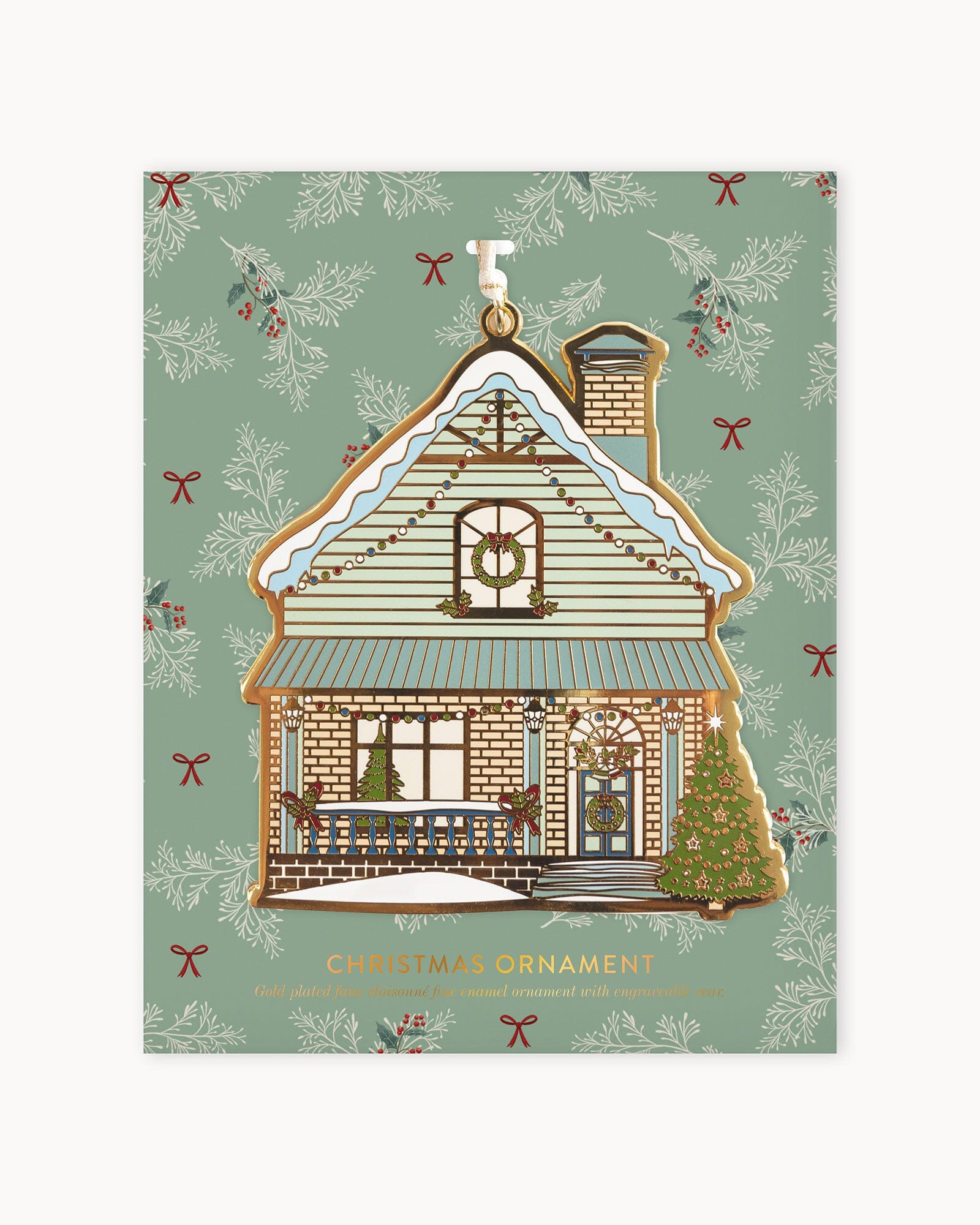 House Enamel Ornament