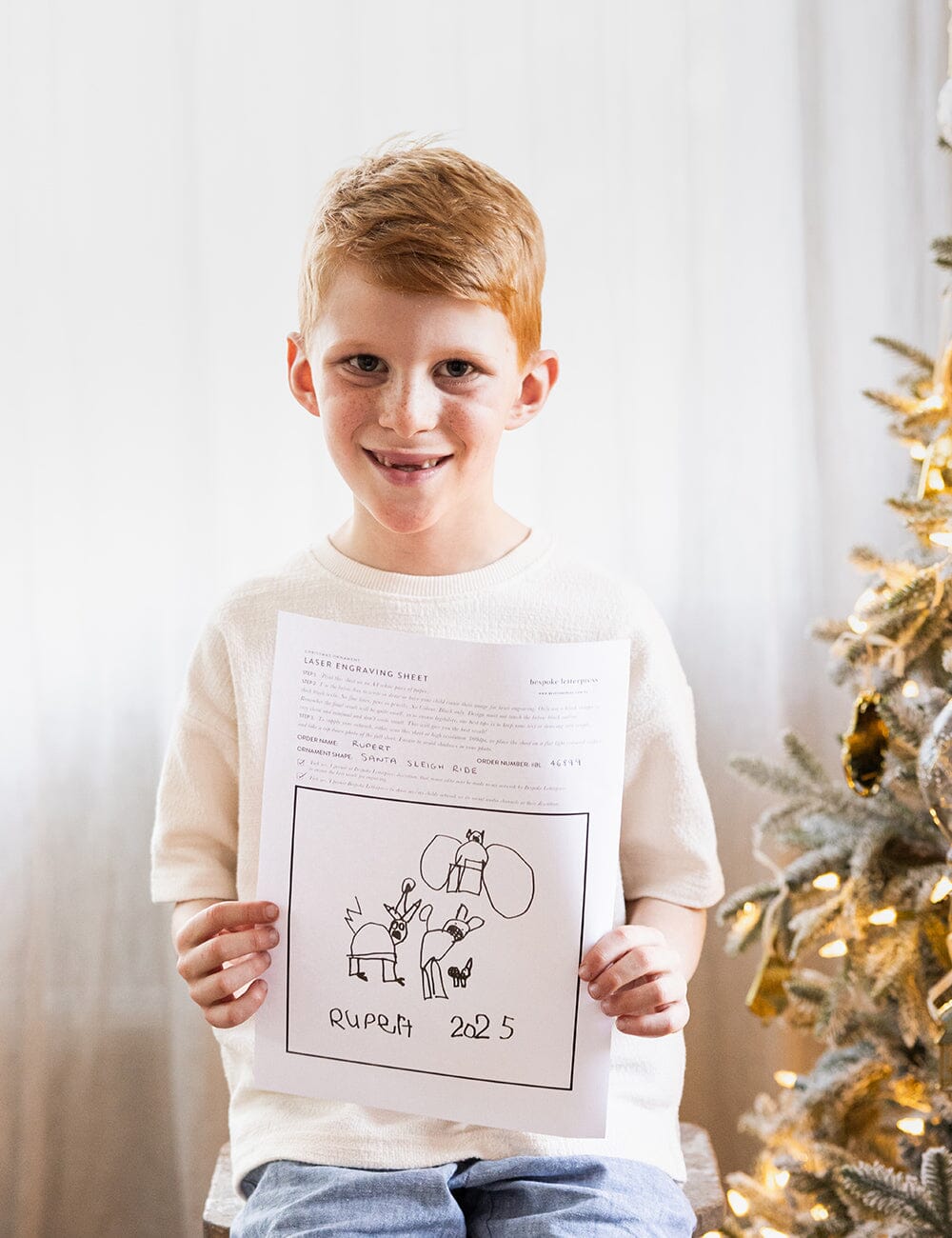 Santa Sleigh Ride Enamel Ornament