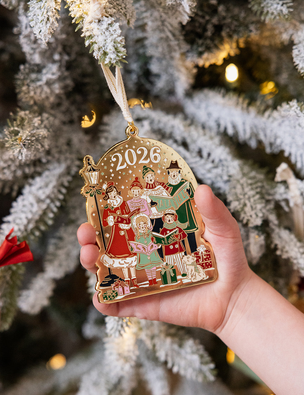 2026 Christmas Carolers Enamel Ornament