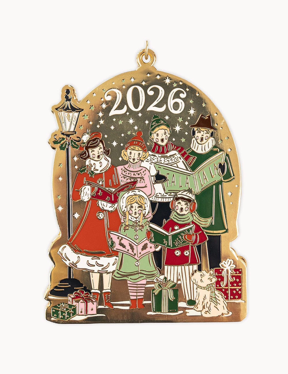 2026 Christmas Carolers Enamel Ornament Christmas Ornaments Bespoke Letterpress 